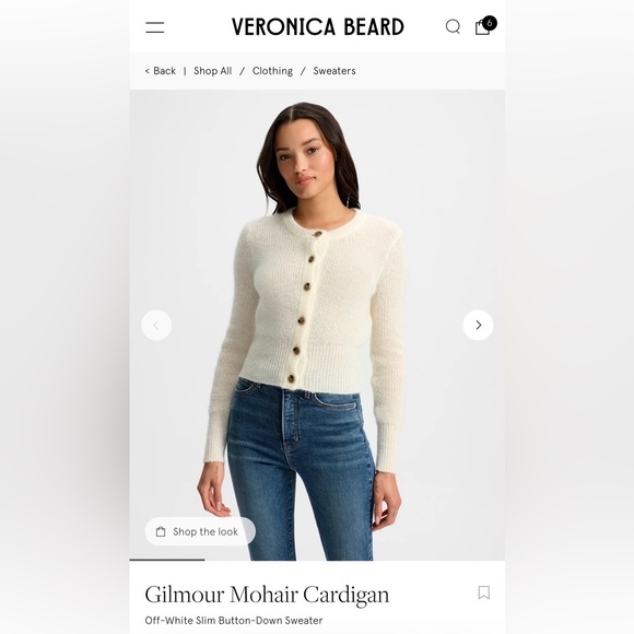 Veronica Beard Sweaters - Veronica Beard Cream Button-Down Cardigan, NWT, size S